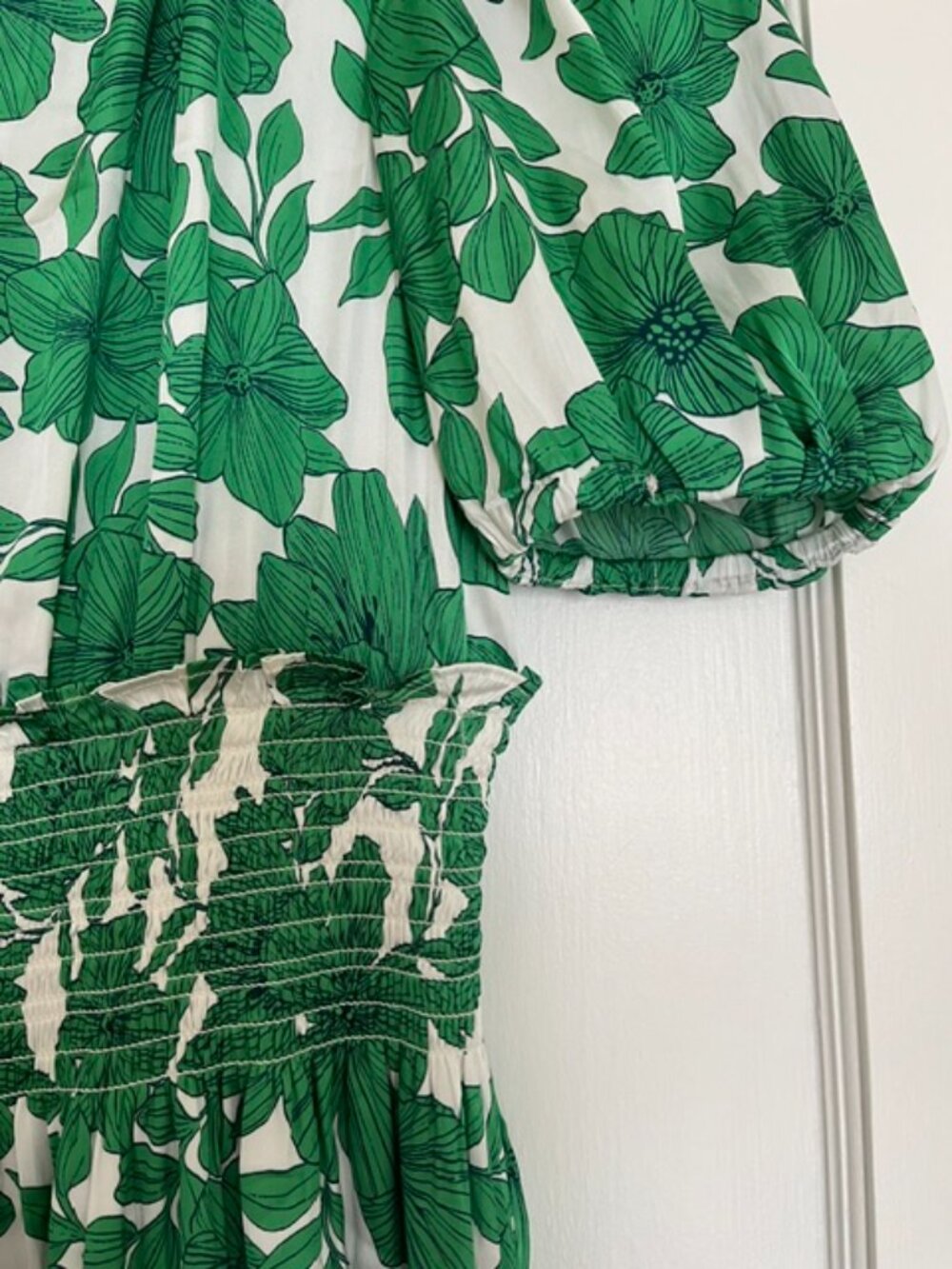 J. Crew Smocked-waist Dress in Greenhouse Floral Print | Size XS - Picture 6 of 12